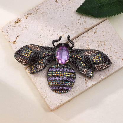 Antique Style Fully Jeweled Bee Brooch - Vintage Elegance & Modern Charm - Buy Center