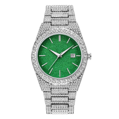 Stylish Men's Diamond Calendar Quartz Watch - Modern Design for Everyday Use - Buy Center