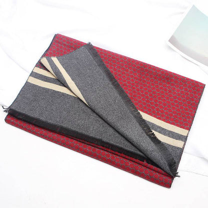 Men's Fashion Plaid Scarf - Thickened Imitation Cashmere for Style and Warmth - Buy Center
