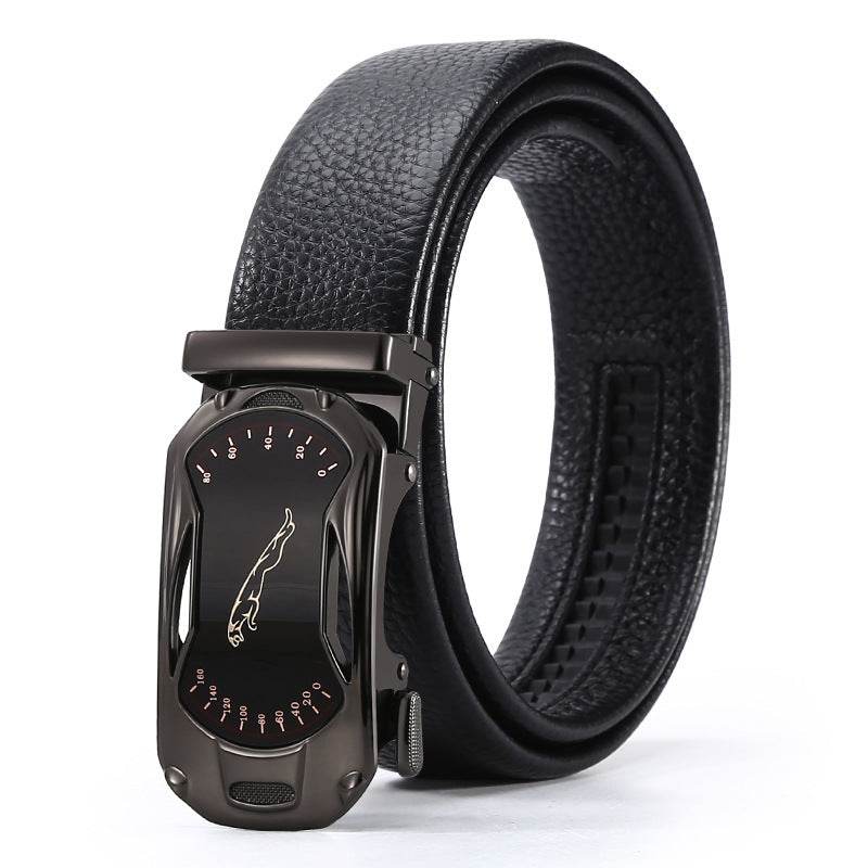 Men's Automatic Leather Buckle Belt - Premium Stylish Business Accessory - Buy Center