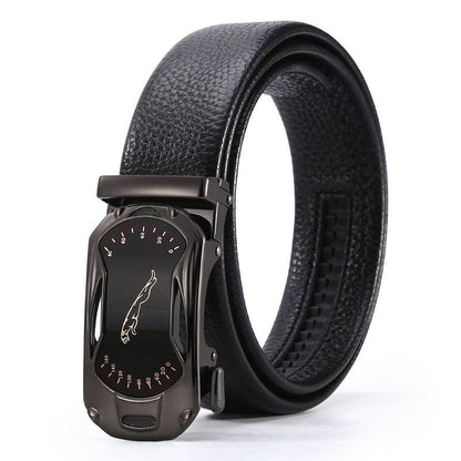 Men's Automatic Leather Buckle Belt - Premium Stylish Business Accessory - Buy Center