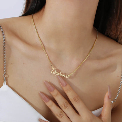 Personalized Name Necklace - Custom Stainless Steel Jewelry in Gold/Silver/Rose Gold - Buy Center