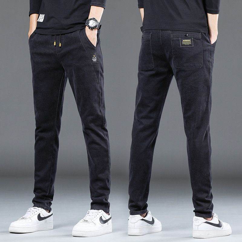Stretch Denim Casual Men's Trousers - Lightweight & Mid Waist Design - Buy Center