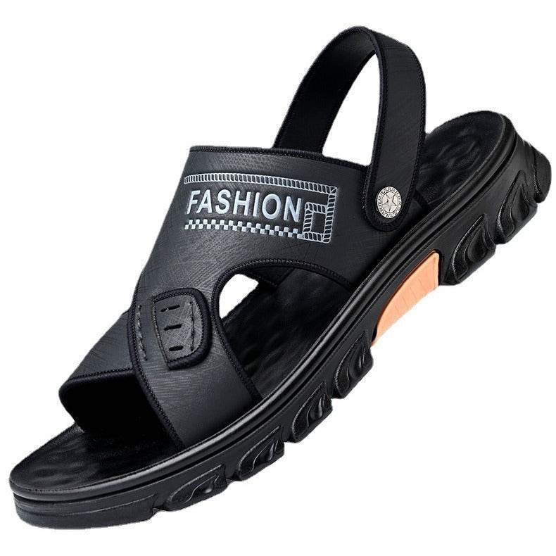 Men's Summer Cowhide Sandals - Breathable Open Toe Casual Footwear - Buy Center