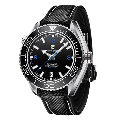 Stylish Men's Mechanical Watch - Rotatable Bezel & Luminous Hands - Buy Center