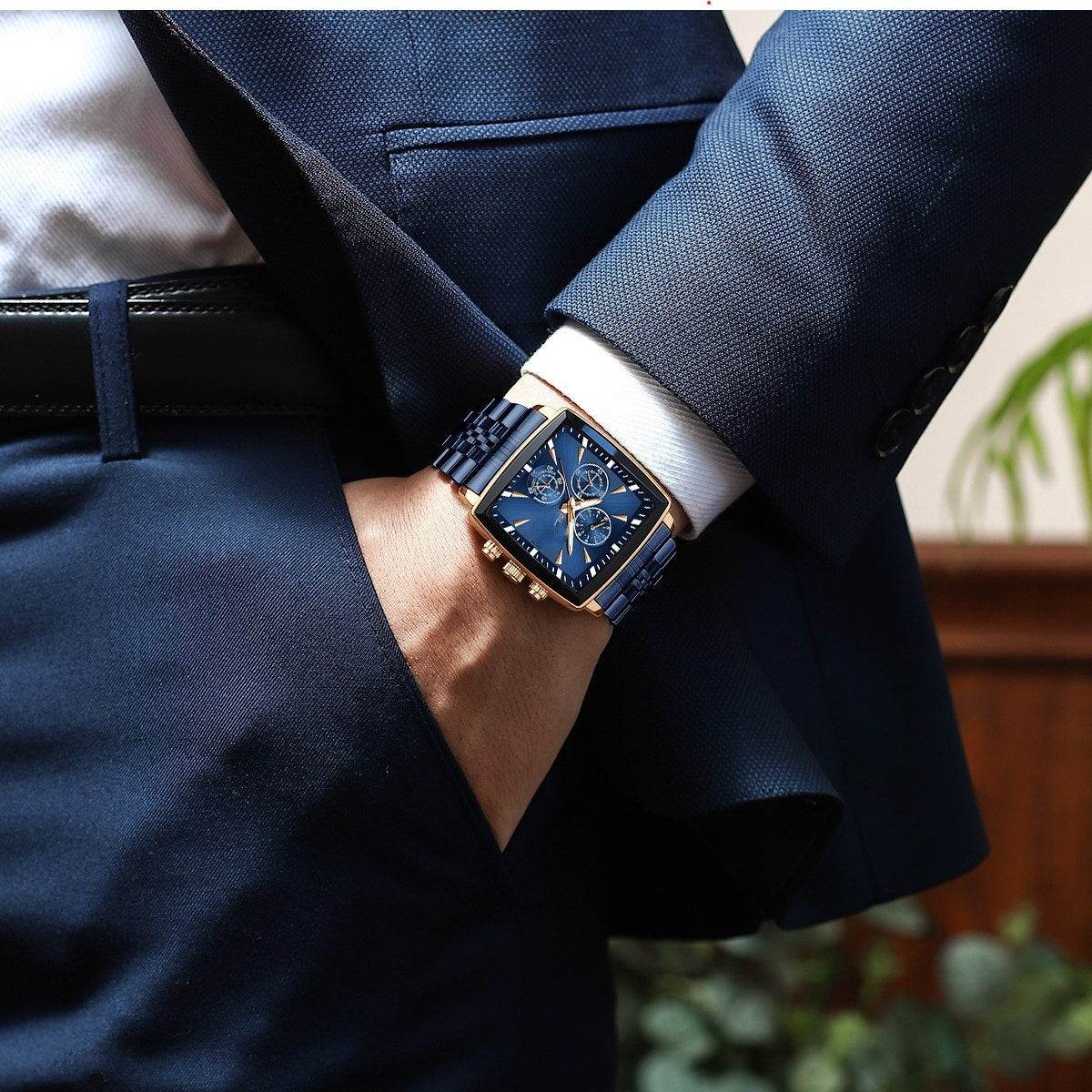 High-End Smart Men's Watch - Waterproof, Multifunctional & Stylish Glow - Buy Center