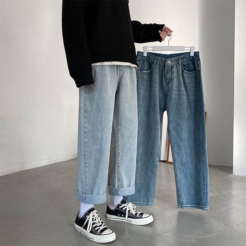 Trendy Loose Casual Wide Leg Straight Jeans for Men - Versatile Style 2025 - Buy Center