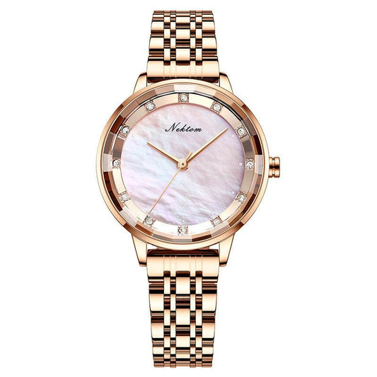 Women's Rhinestone Quartz Watch - 30M Waterproof, Elegant Design 2025 - Buy Center
