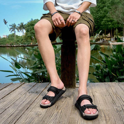 Men's Casual Beach Slippers - Breathable Anti-Slip Summer Sandals - Buy Center