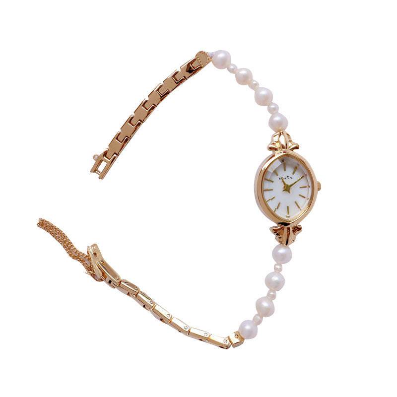 Exquisite Freshwater Pearl Watch Bracelet - Elegant Quartz for Women - Buy Center