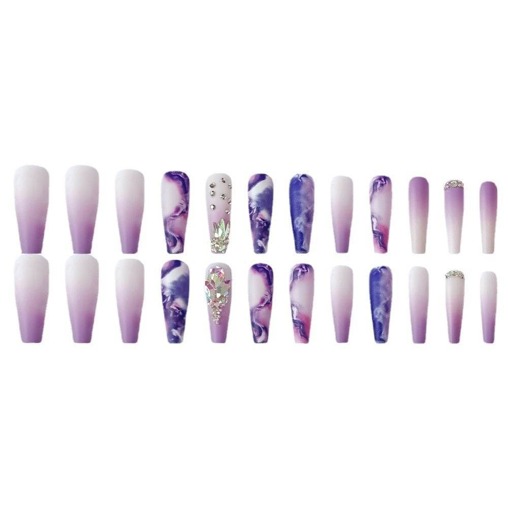 Floral Glitter Nail Set - Easy Application & Long-Lasting Shine - Buy Center