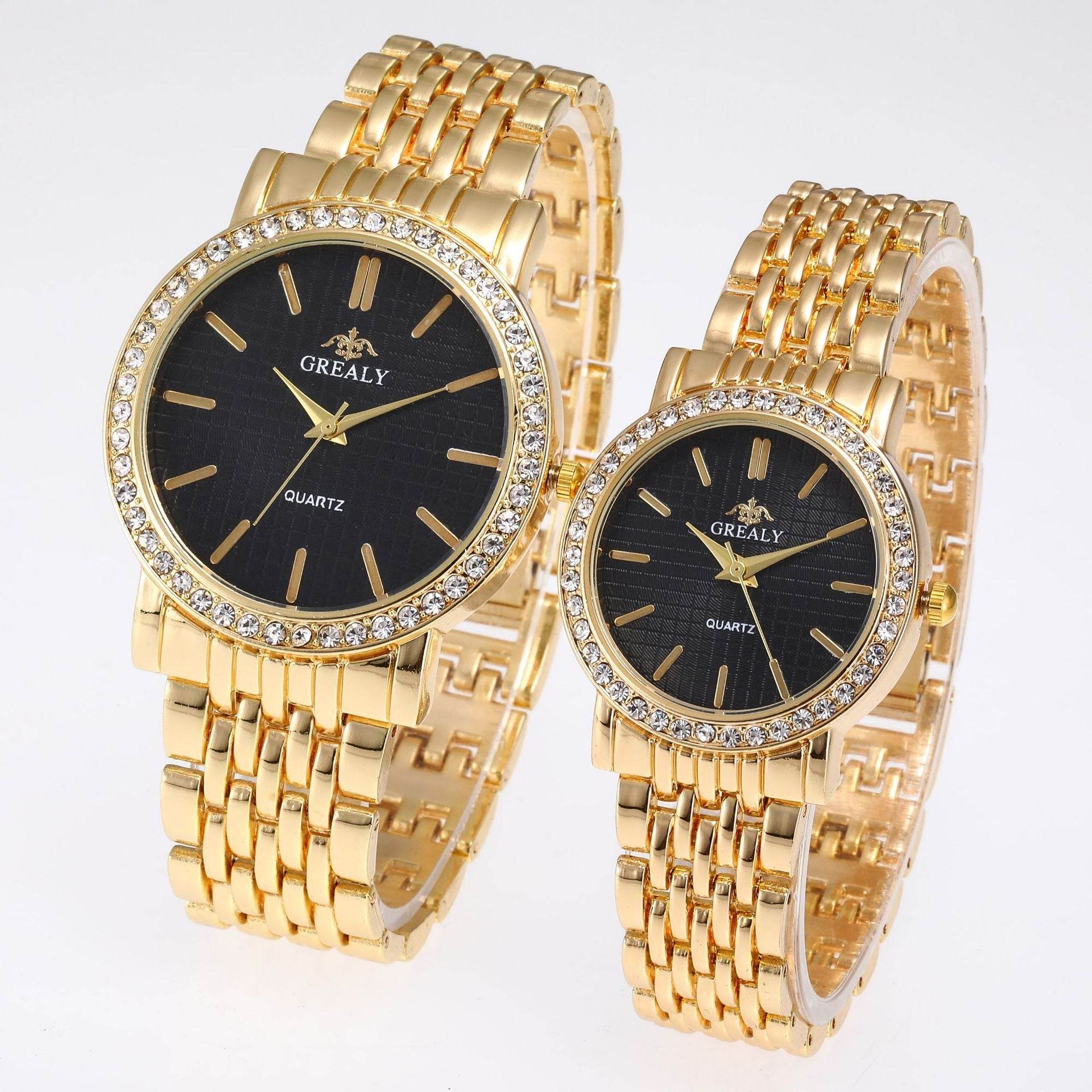 Casual Quartz Watches for Men & Women - Stylish Steel Strap with Diamonds - Buy Center