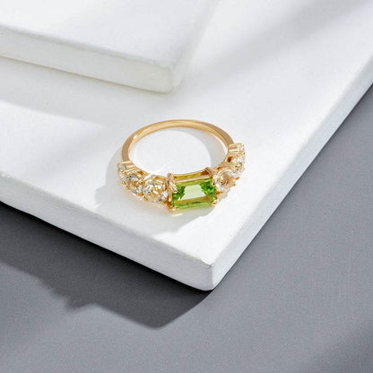 Buycenter S925 Silver Plating Green Olive Ring - Affordable Luxury for Women - Buy Center