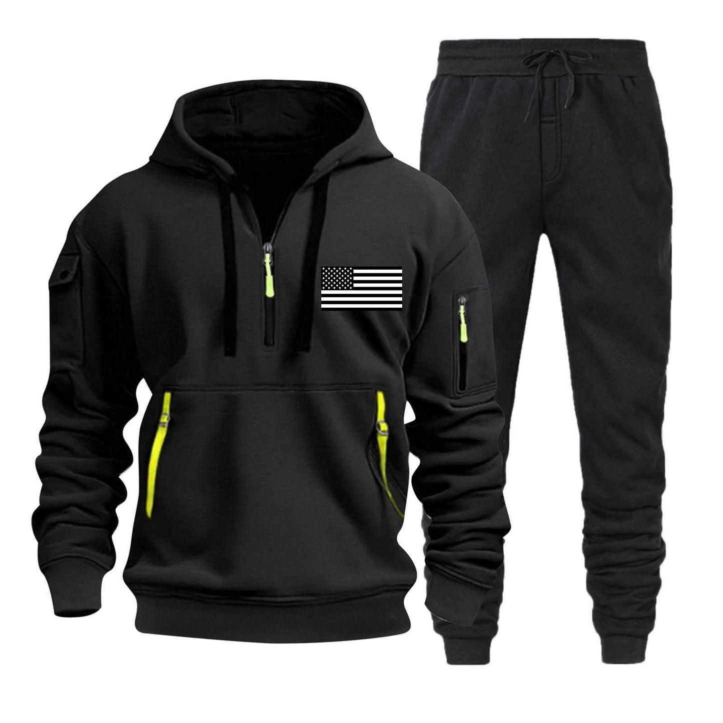 Autumn Winter Multi-Pocket Hoodie Suit - Stylish Sportswear for Men - Buy Center