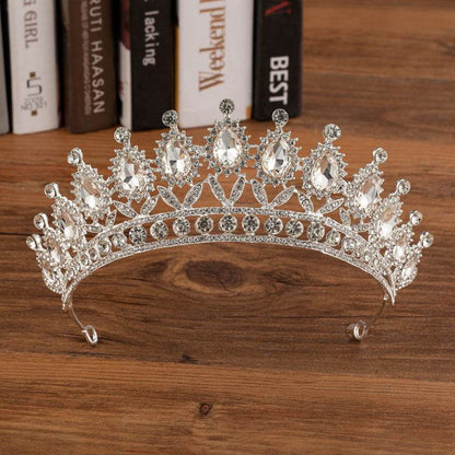 Elegant Bridal Crown with Matching Jewelry - Alloy Diamond Headdress - Buy Center
