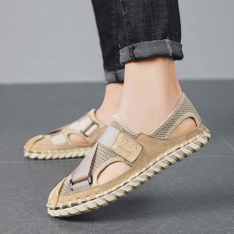 Summer Hollow Men's Breathable Mesh Sandals - Stylish Comfort for Every Occasion - Buy Center