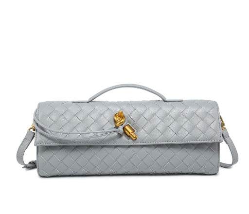 Buycenter Woven Shoulder Bag - Genuine Leather Crossbody Clutch - Buy Center