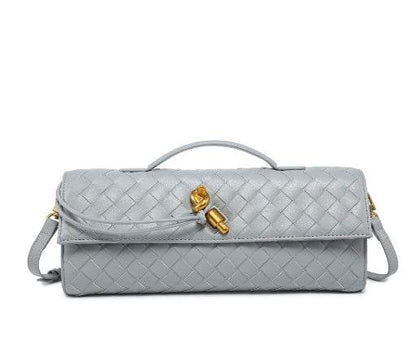 Buycenter Woven Shoulder Bag - Genuine Leather Crossbody Clutch - Buy Center