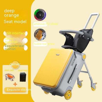 Multifunctional Children's Trolley Case - 20-Inch Stylish Yellow Luggage - Buy Center