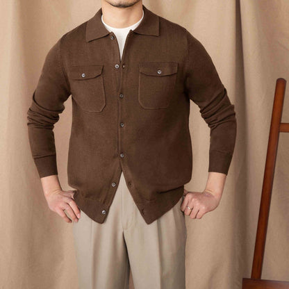 Trendy Solid Color Sweater Coat for Men - Stylish, Cozy & Modern - Buy Center