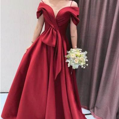 Buycenter Off-Shoulder Evening Dress - Stylish Engagement Dress for Women - Buy Center