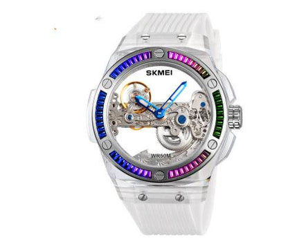 Men's Exquisite Mechanical Watch - Stylish Hollow Design & Automatic Movement - Buy Center