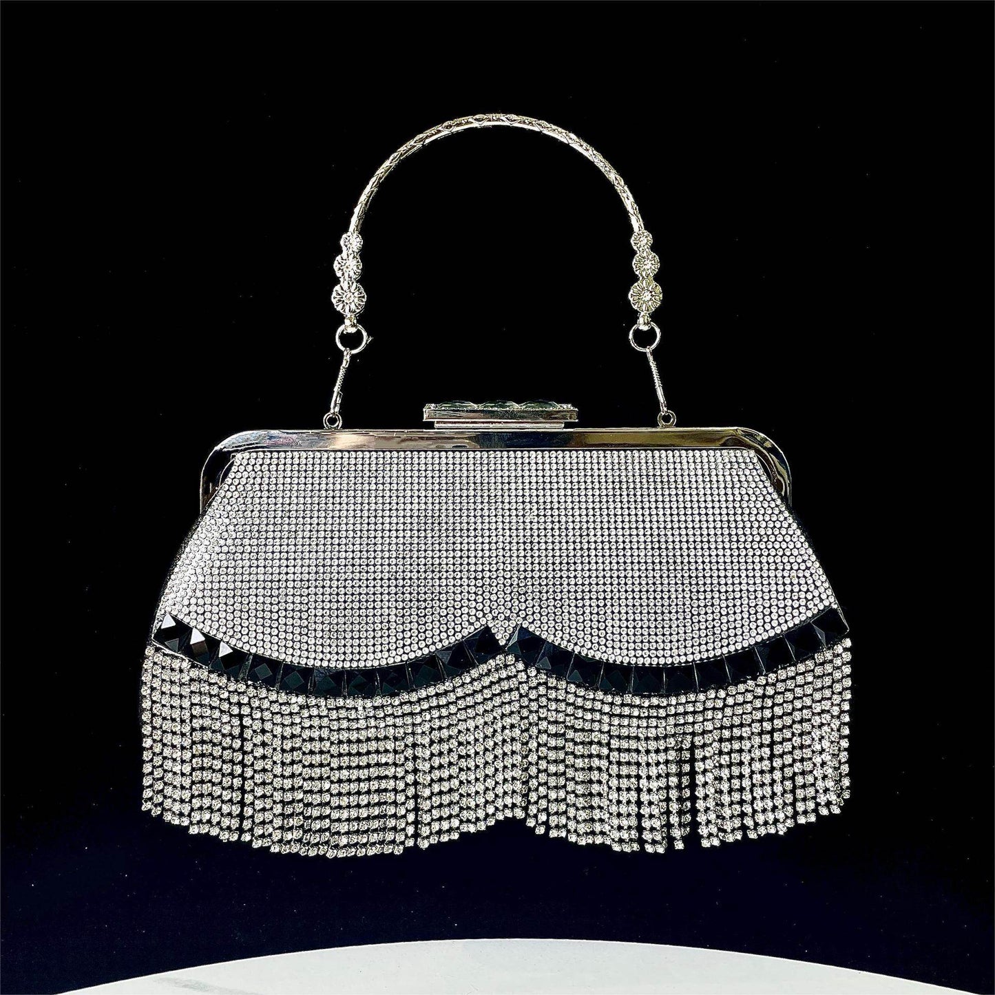New Tassel Evening Bag - KTV Princess Crossbody with Diamonds & Chain Strap - Buy Center