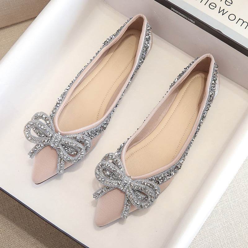 Elegant Flat Diamond Shoes for Women - Versatile Style for Any Occasion - Buy Center