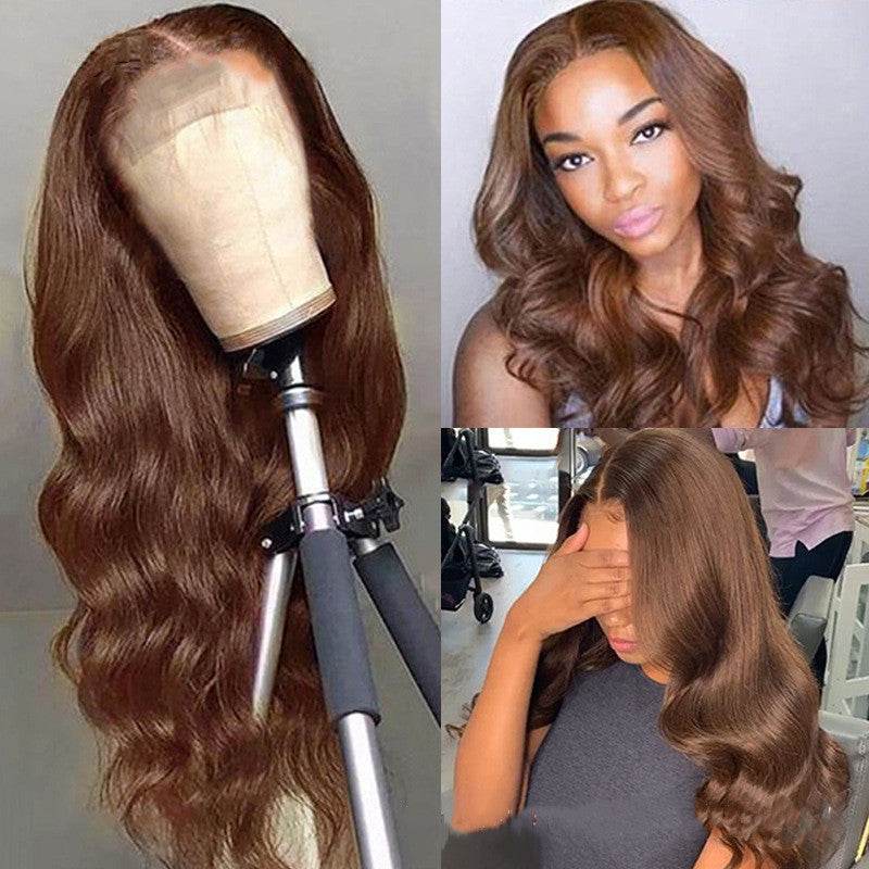 Brown Human Hair Wig - 13x6 Headgear, 150% Density Fashion Style - Buy Center