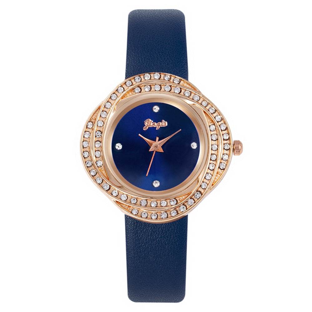 Buy Center Women's Quartz Watch - Elegant Diamond Dial & Multiple Colors - Buy Center