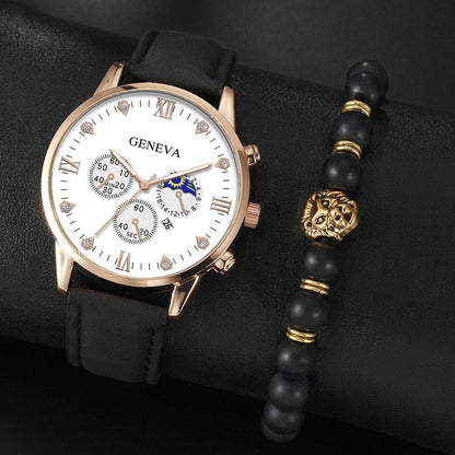 Buy Center Men's Casual Quartz Watch - Stylish Imagination with Imitation Leather Strap - Buy Center