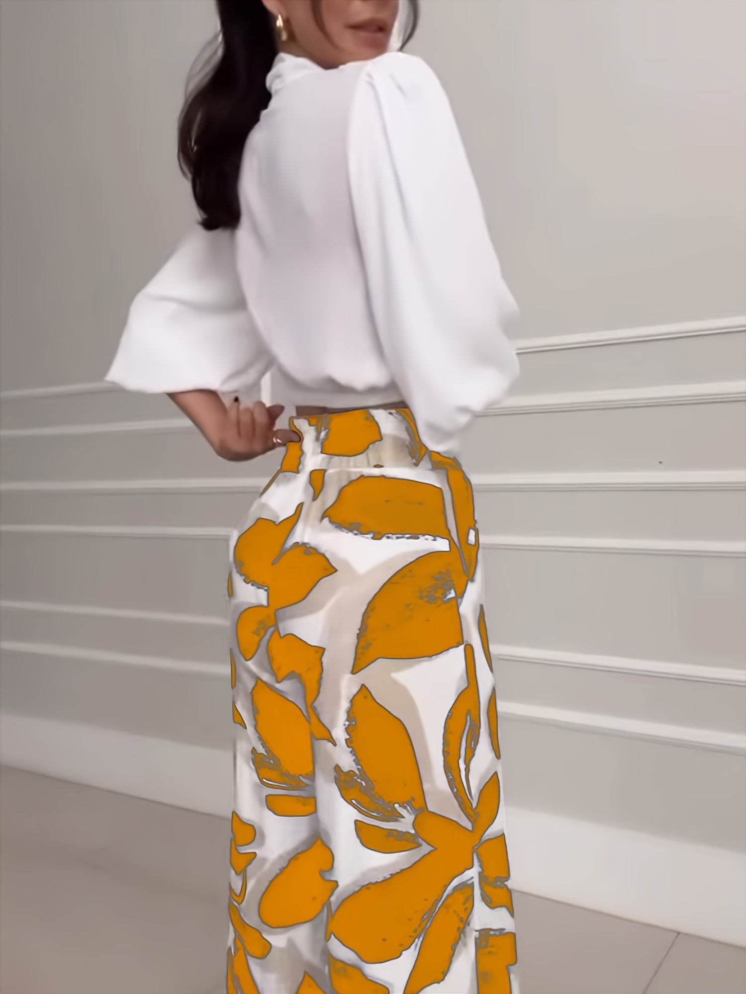 Women's Casual Floral Wide Leg Pants & Off-Shoulder Shirt Set - Buy Center