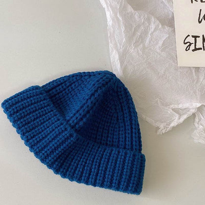 Korean Style Children's Wool Knit Hat - Cute Slipover for Ages 1-7 - Buy Center