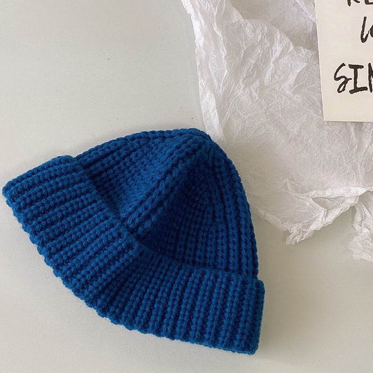 Korean Style Children's Wool Knit Hat - Cute Slipover for Ages 1-7 - Buy Center