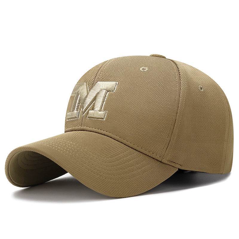 Four Seasons M Letter Embroidered Cap - Adjustable & Breathable Design - Buy Center