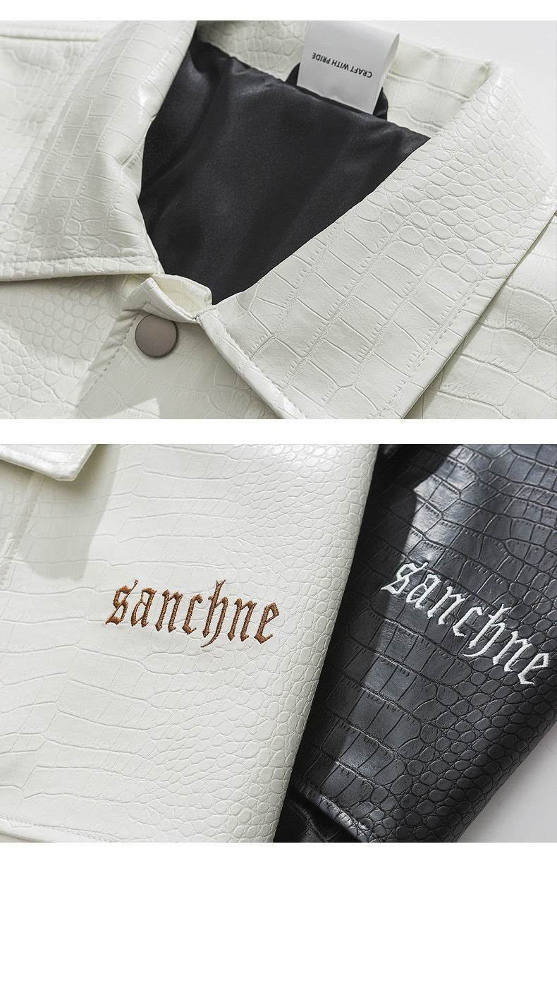 Trendy Men's Loose Polo Collar Jacket - Casual Blazer in Black & White - Buy Center