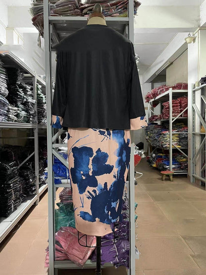 Buycenter Two-Piece Women's Jumpsuit - Three-Quarter Sleeve & Large Size - Buy Center