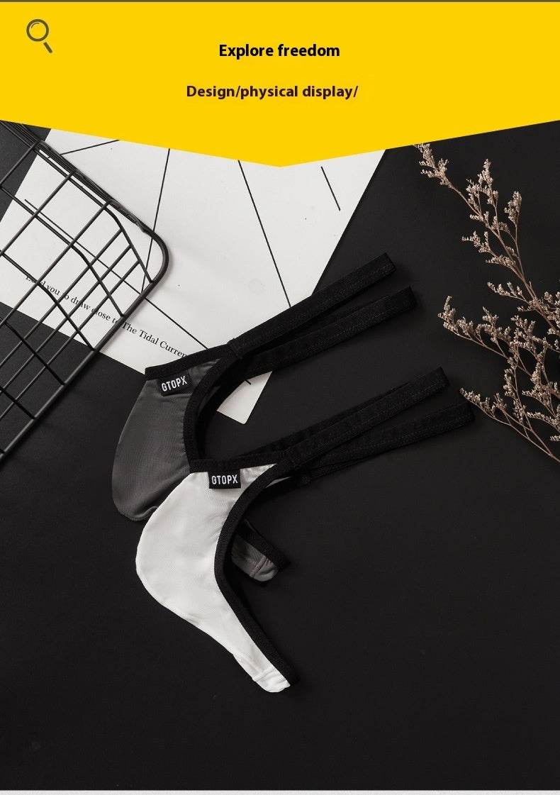 Men's T-Back Briefs - Low Waist Ice Silk Comfort in Solid Colors - Buy Center