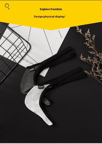 Men's T-Back Briefs - Low Waist Ice Silk Comfort in Solid Colors - Buy Center