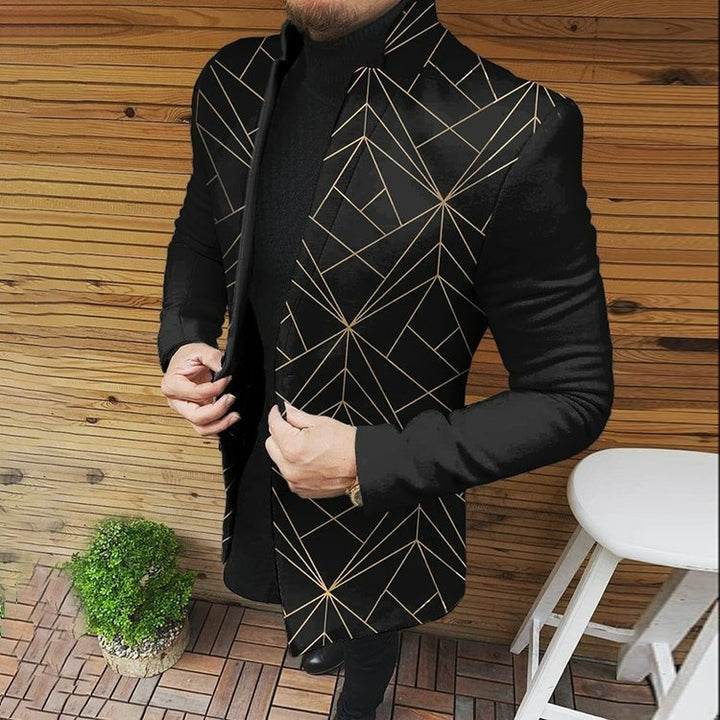 Men's Woolen Trench Coat - Stylish Stand Collar for Winter Fashion 2025 - Buy Center