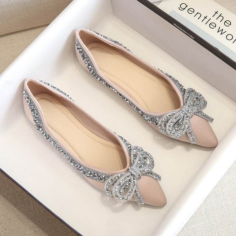 Elegant Flat Diamond Shoes for Women - Versatile Style for Any Occasion - Buy Center