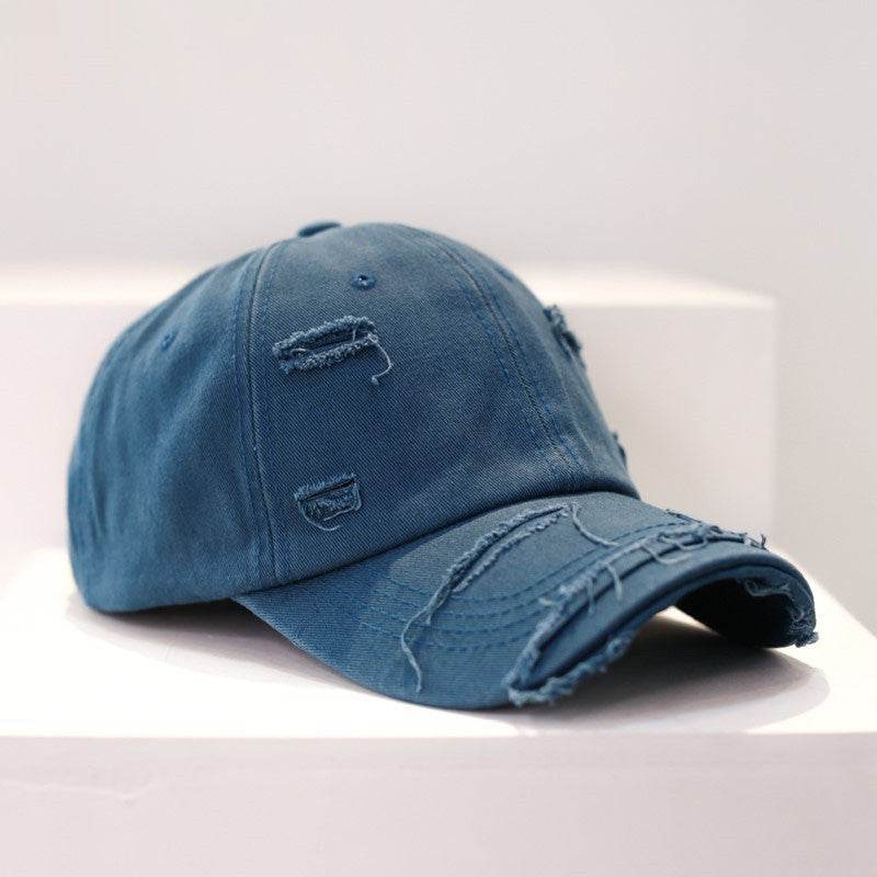 Buycenter Men's Ripped Baseball Cap - Vintage Hip Hop Style, Multiple Colors - Buy Center