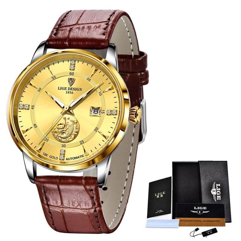 Buy Center Men's Mechanical Watch - Waterproof, Double Calendar, Luminous Design - Buy Center