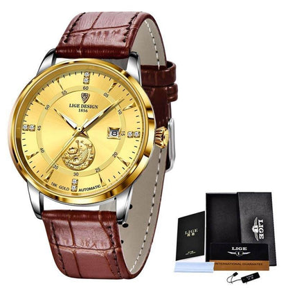 Buy Center Men's Mechanical Watch - Waterproof, Double Calendar, Luminous Design - Buy Center