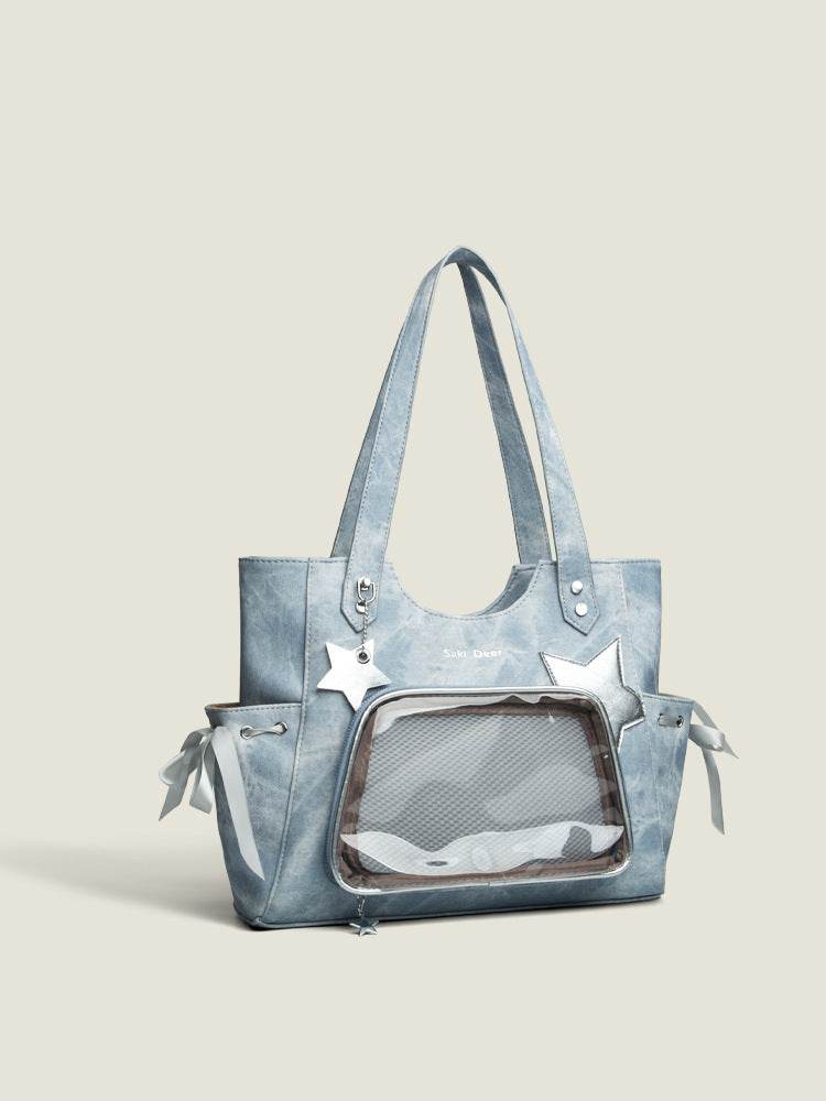 Buycenter Transparent Japanese Tote Bag - Trendy Women’s Crossbody Style - Buy Center