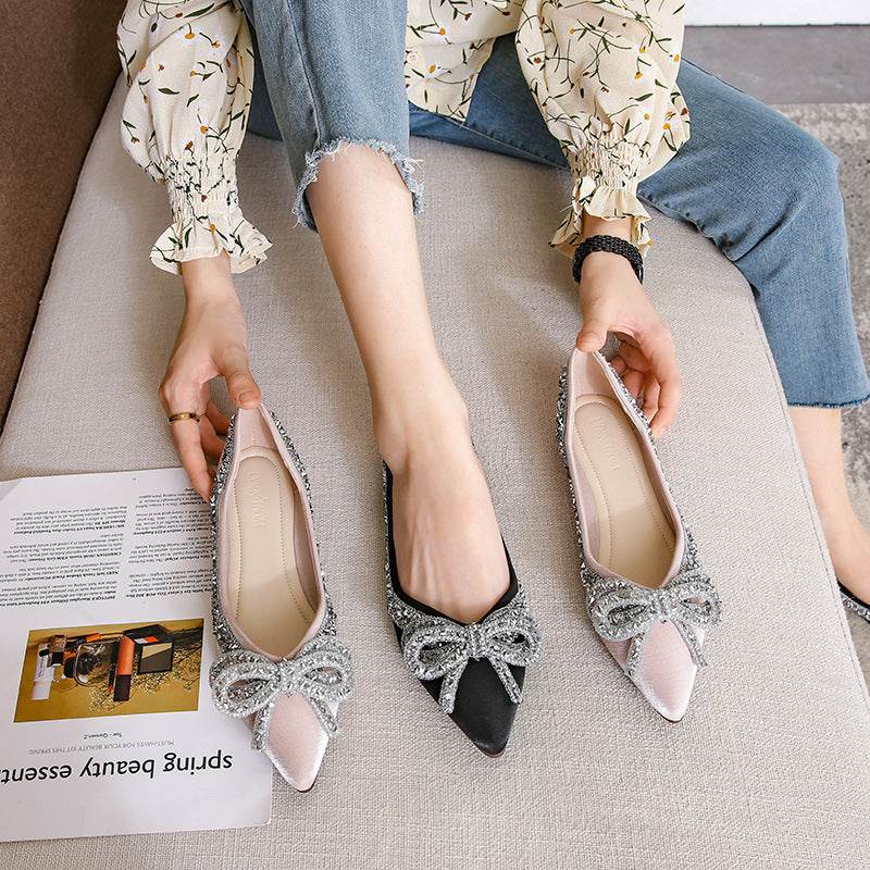 Elegant Flat Diamond Shoes for Women - Versatile Style for Any Occasion - Buy Center