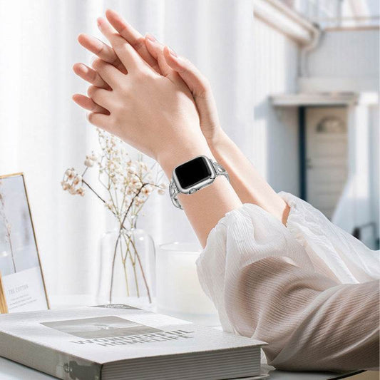 Fashion X-type Stainless Steel Strap for Apple Watch - Snap Button Style - Buy Center