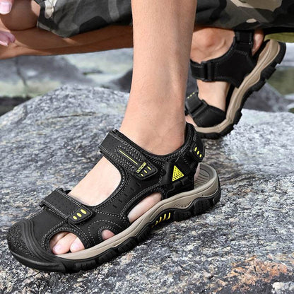 Men's Outdoor Sandals - Breathable Velcro Comfort, Non-Slip Support - Buy Center