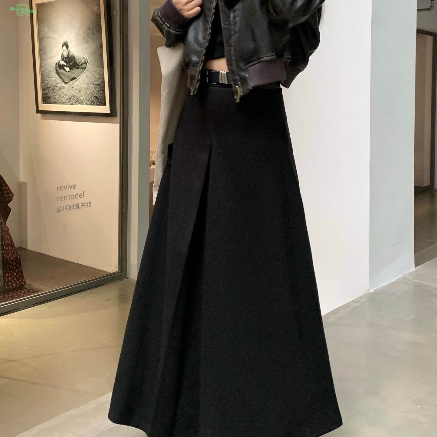 Thickened Chenille A-Line Skirt - Stylish Solid Colors for Fall 2025 - Buy Center