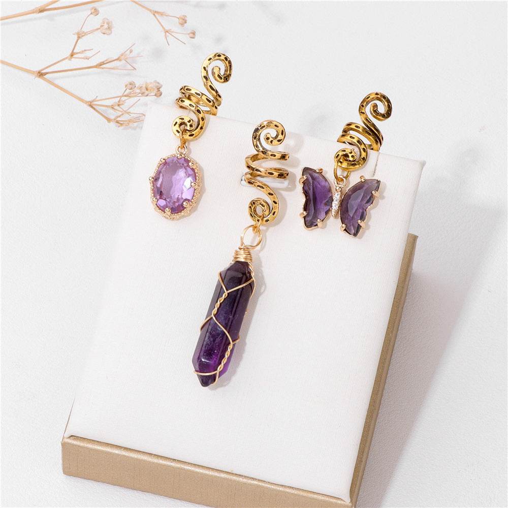 Buycenter Dreadlocks Headdress Set - Colorful Stone Bead Accessories - Buy Center